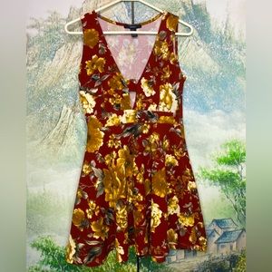 Floral babydoll mini dress Forever 21- size medium